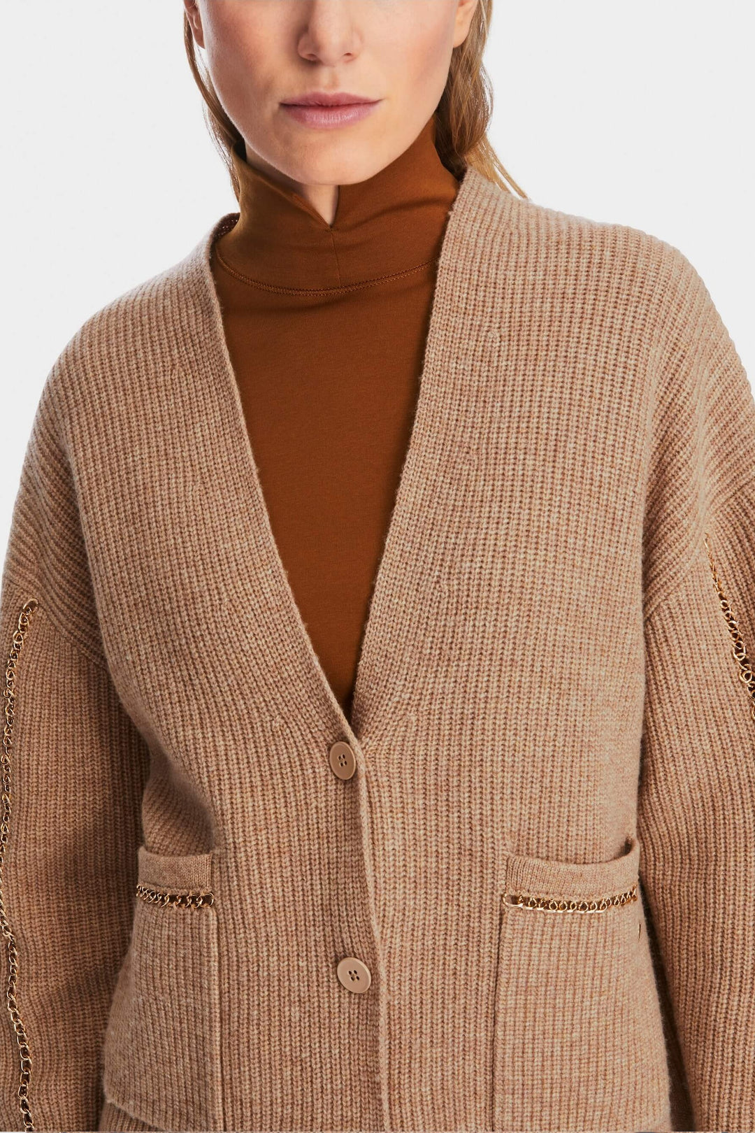 Ribbed knit cardigan