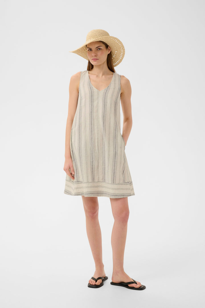 Edith Sleeveless Striped Dress