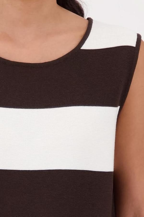 Striped knit tank top