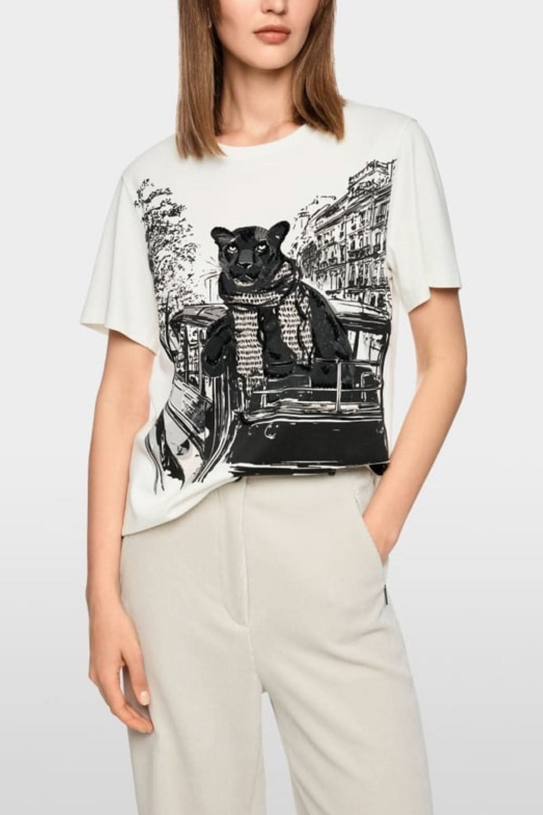 T-shirt with panther print