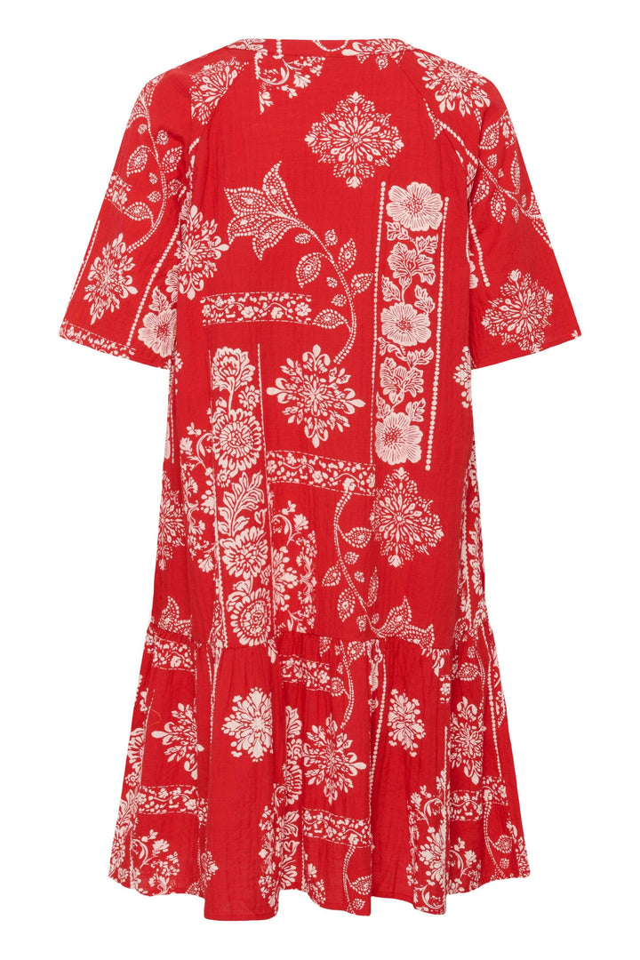 Tiah Short-Sleeve Printed Dress
