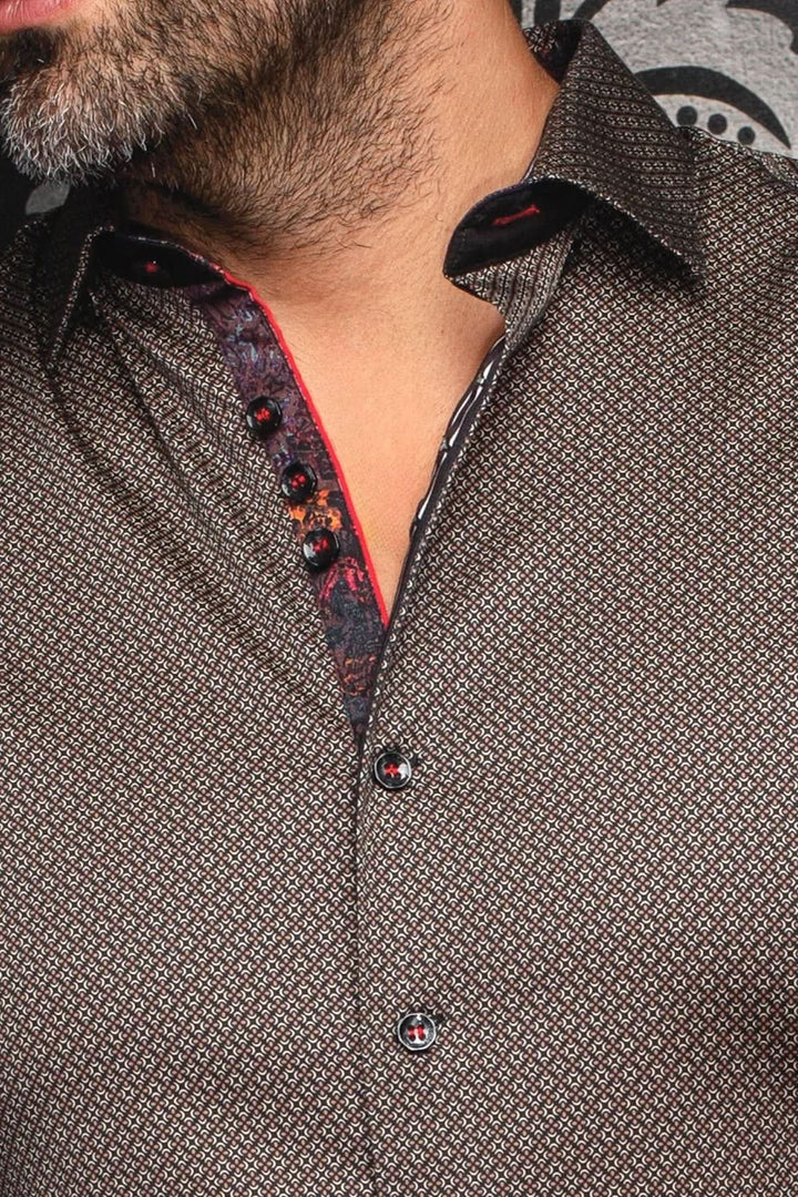 Bangalore Sport Shirt with Geometric Pattern