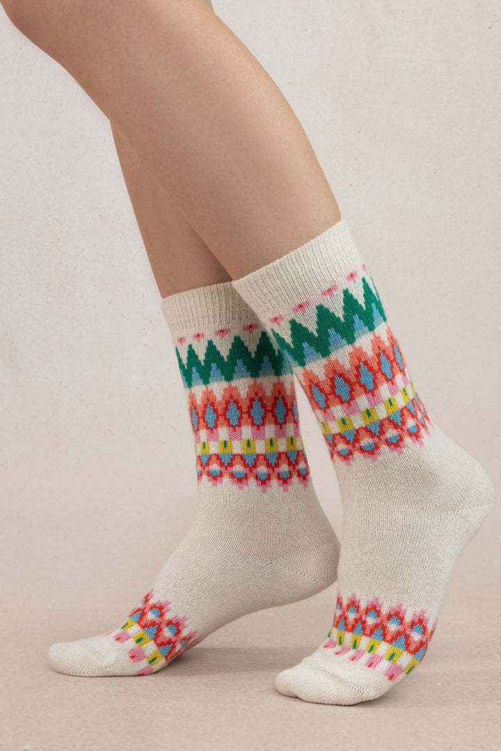 Jacquard Cashmere Sock