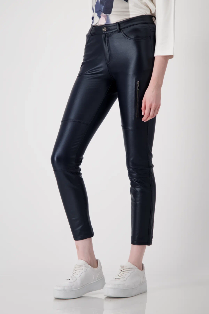 Leather effect pants