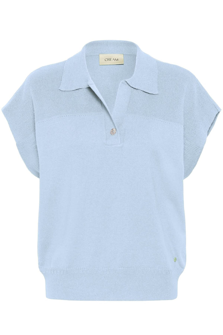 Haut en maille sans manches à col polo