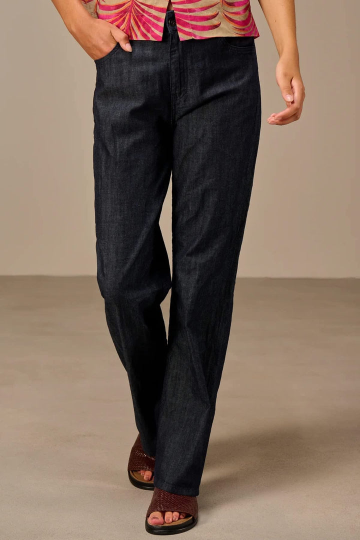Jean à jambe large pour femme Nile