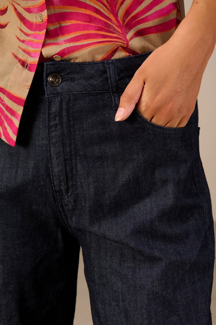 Jean à jambe large pour femme Nile