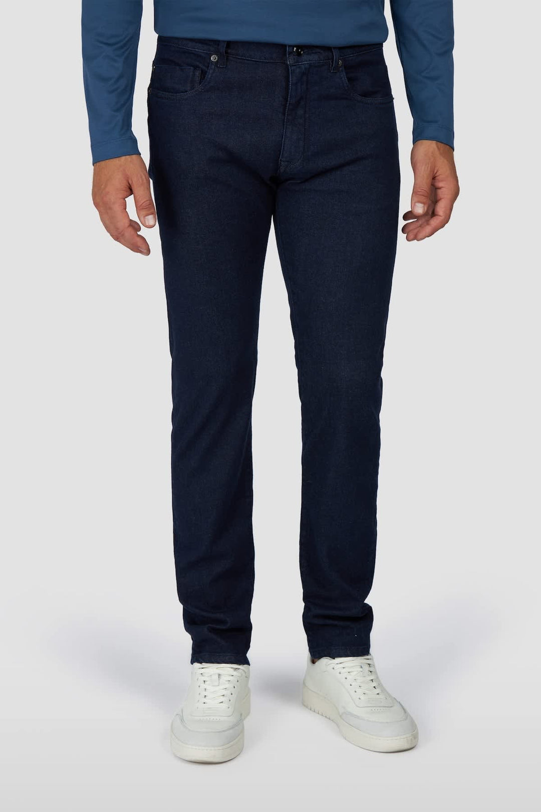 Blue tailored-fit jeans front view for men Paul and Shark