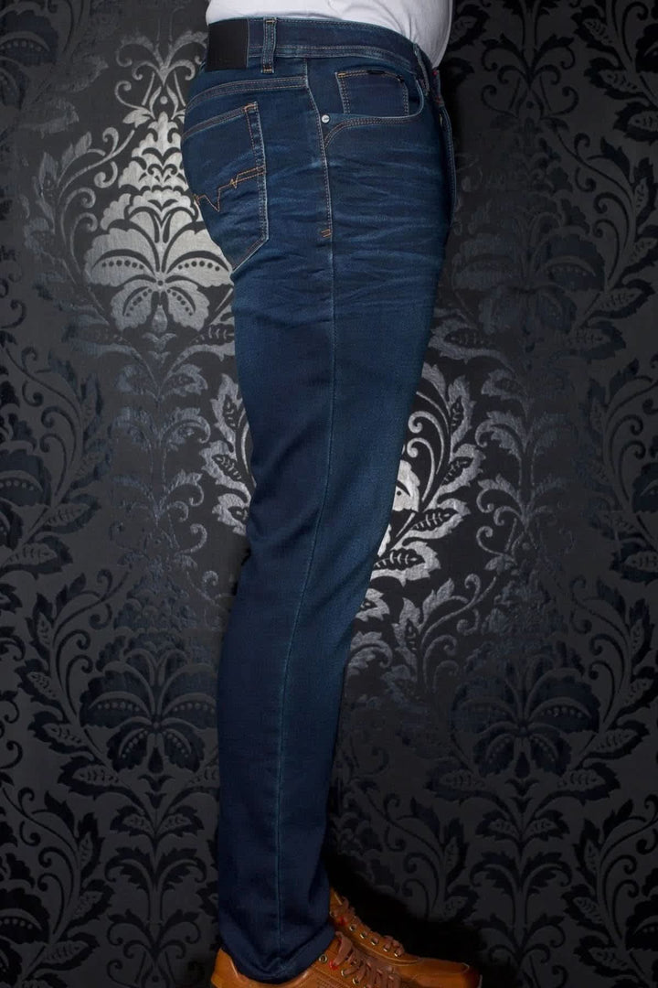 Jean à coupe ajustée pour homme Au noir