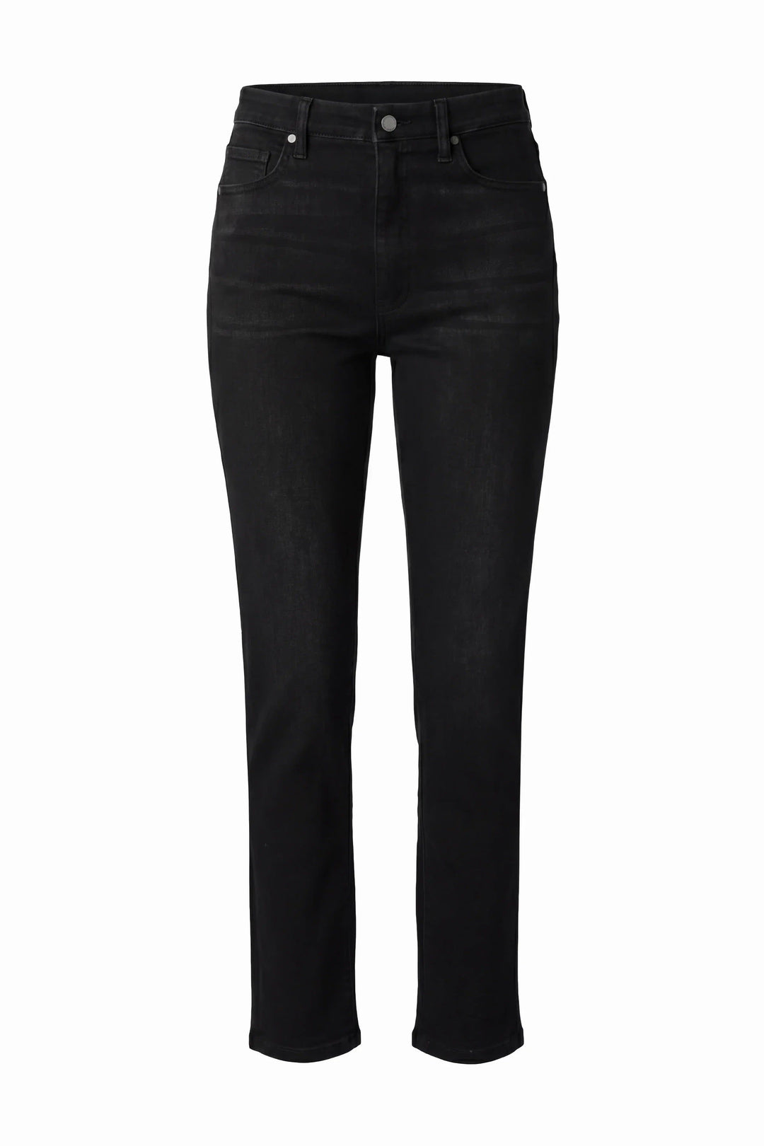 Front view of Liverpool women’s high-rise straight-leg jeans in blue - Valérie Simon