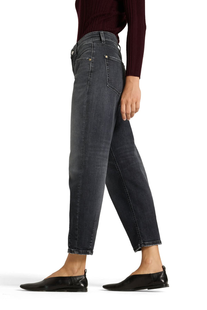 Jeans droit écourté bleu vue de face pour femme Cambio