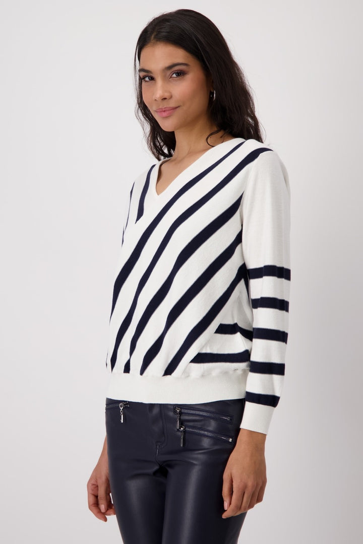 Striped knitted sweater