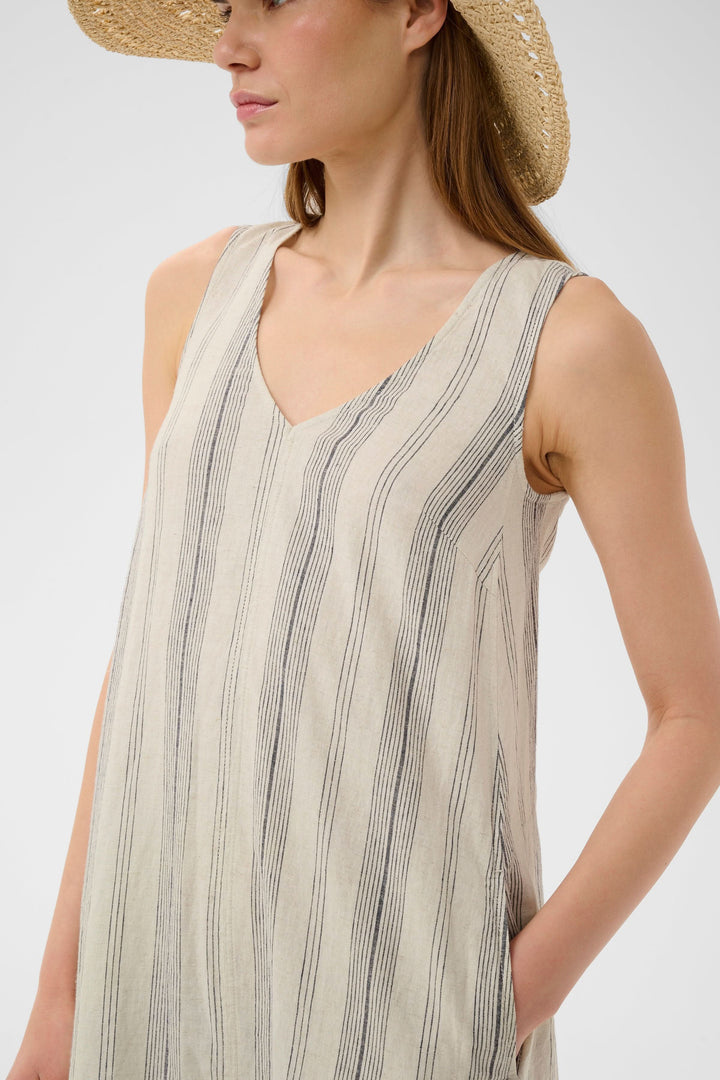 Edith Sleeveless Striped Dress