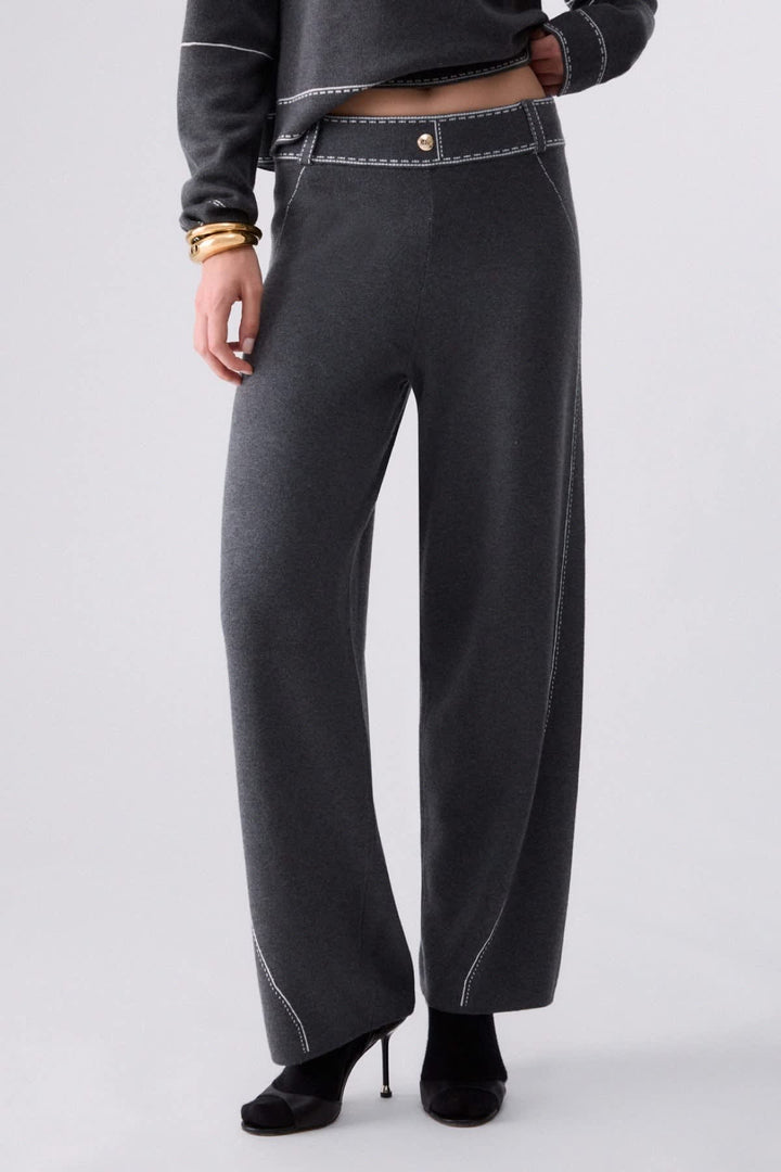 Jogging à surpiqûres contrastantes pour femme liujo