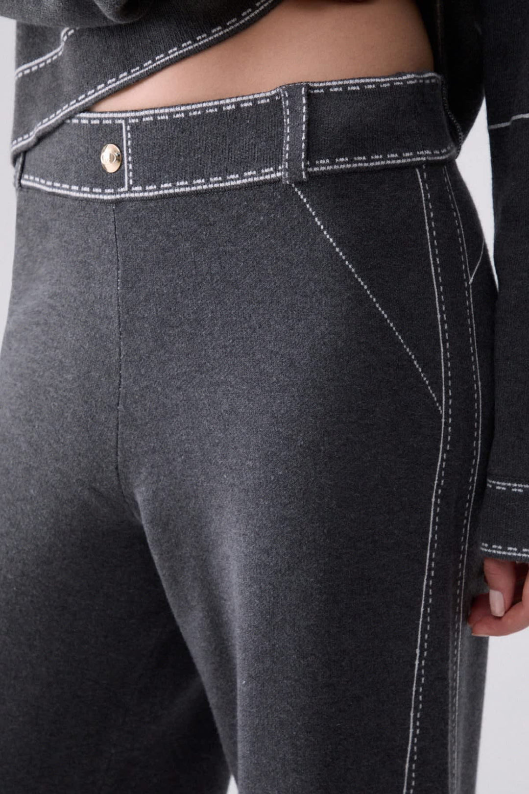 Jogging à surpiqûres contrastantes pour femme liujo