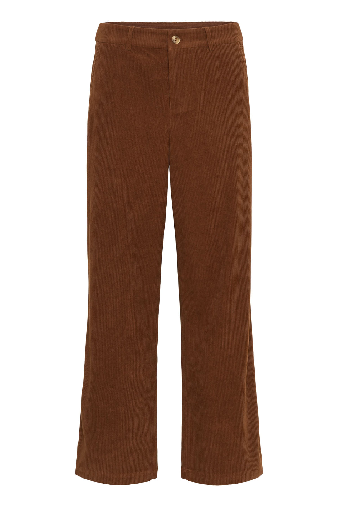 Pantalon Kanna en velours côtelé à jambe large pour un style élégant et confortable, décrit en français.