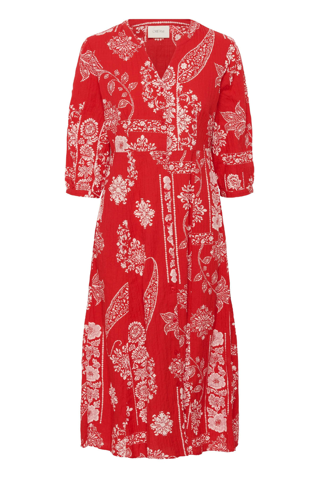 Bia Midi Dress with Three-Quarter Sleeves