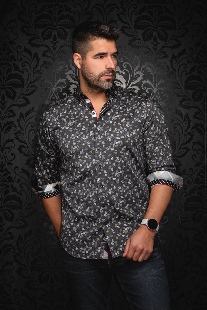 Chemise sport à imprimé cachemire moderne