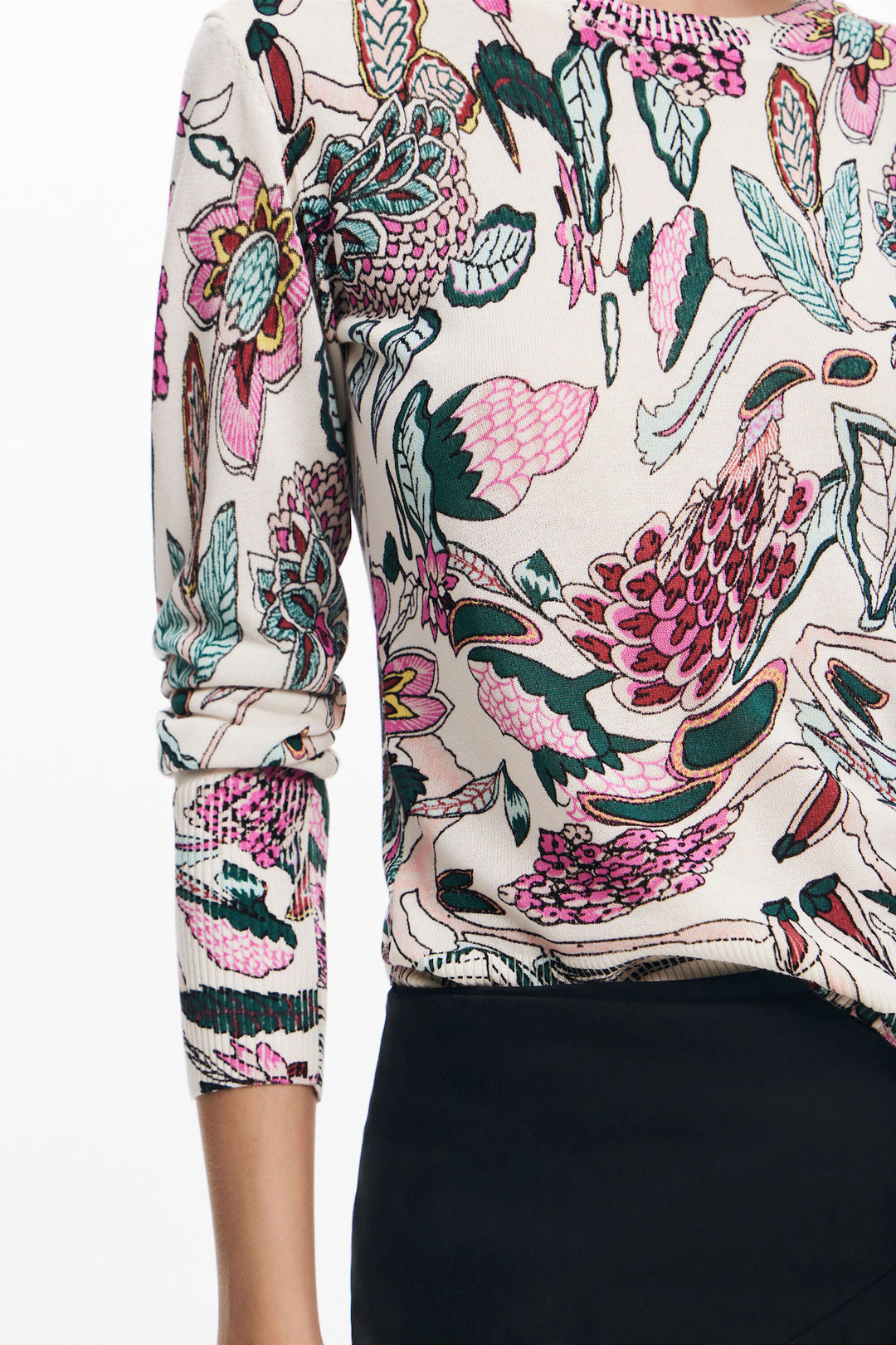 Sweater with floral details