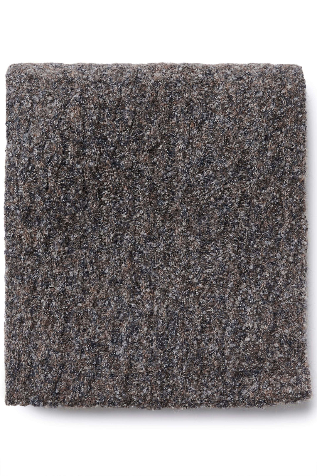 Foulard Graia en maille texturée, écharpe longue pour chaleur et confort, texture moderne et polyvalente, idéal pour superposer.