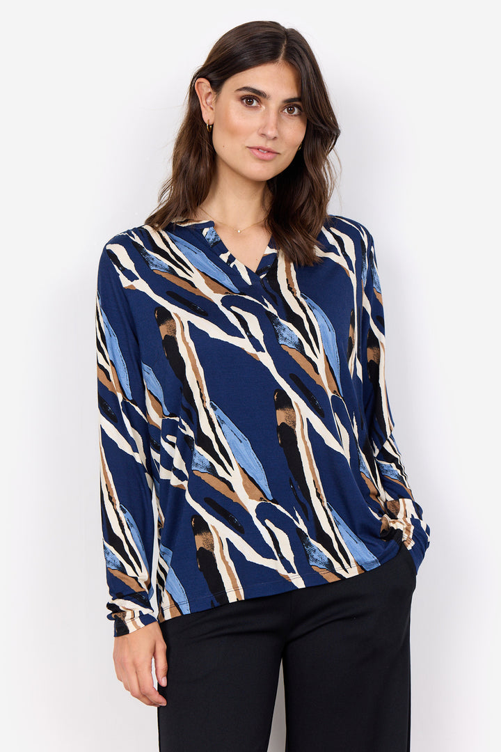 Abstract print blouse