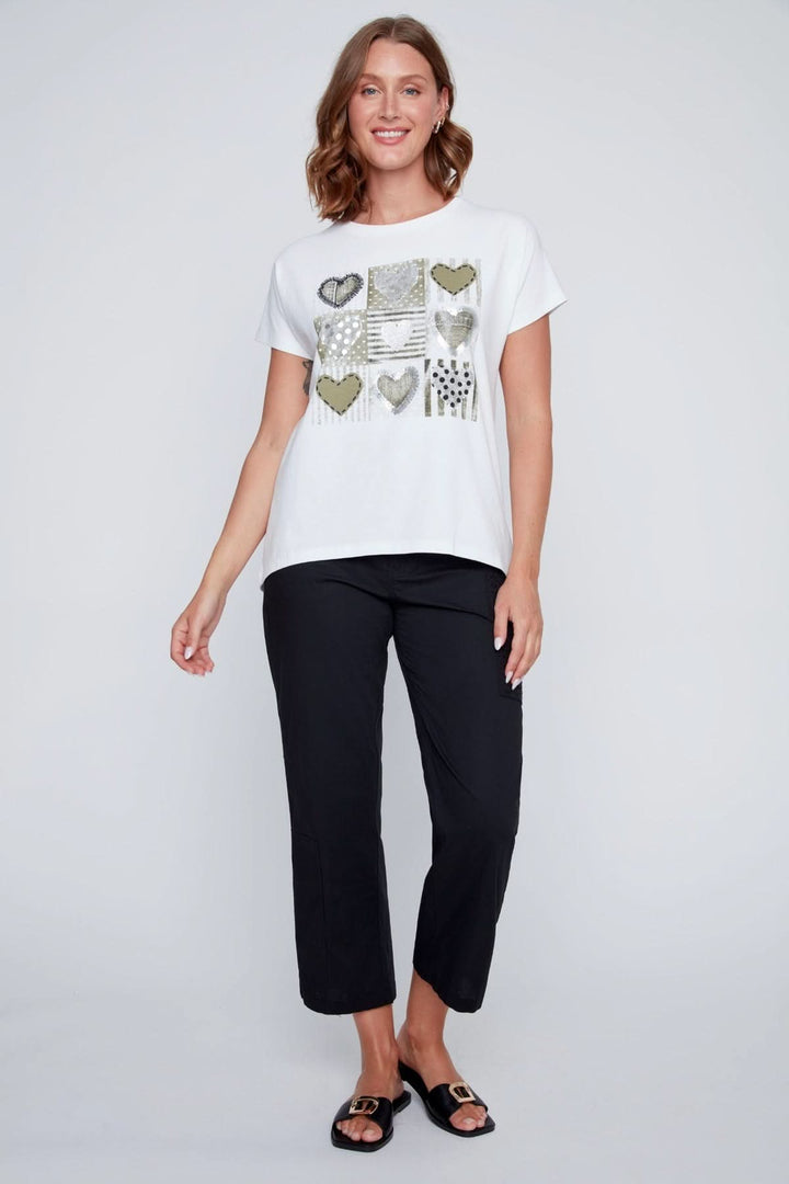 T-shirt with a heart pattern