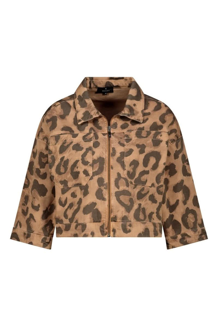 Short leopard-print jacket