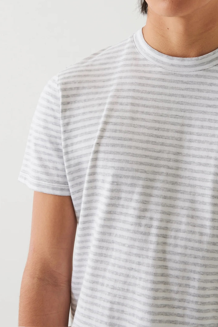 Striped T-shirt in stretch pima cotton