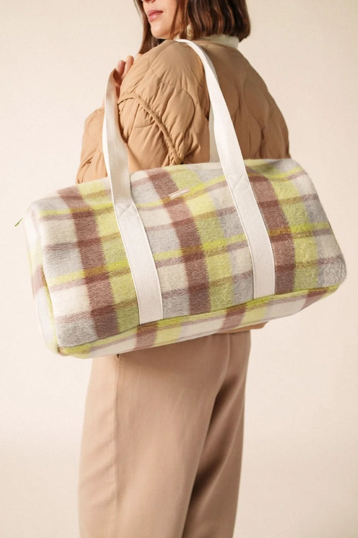 Sac de voyage à carreaux
