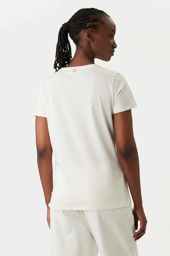 T-shirt avec appliqué floral