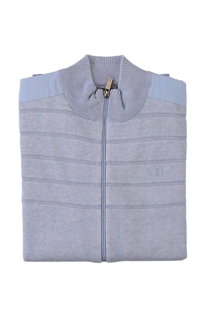 Cardigan zippé à col montant