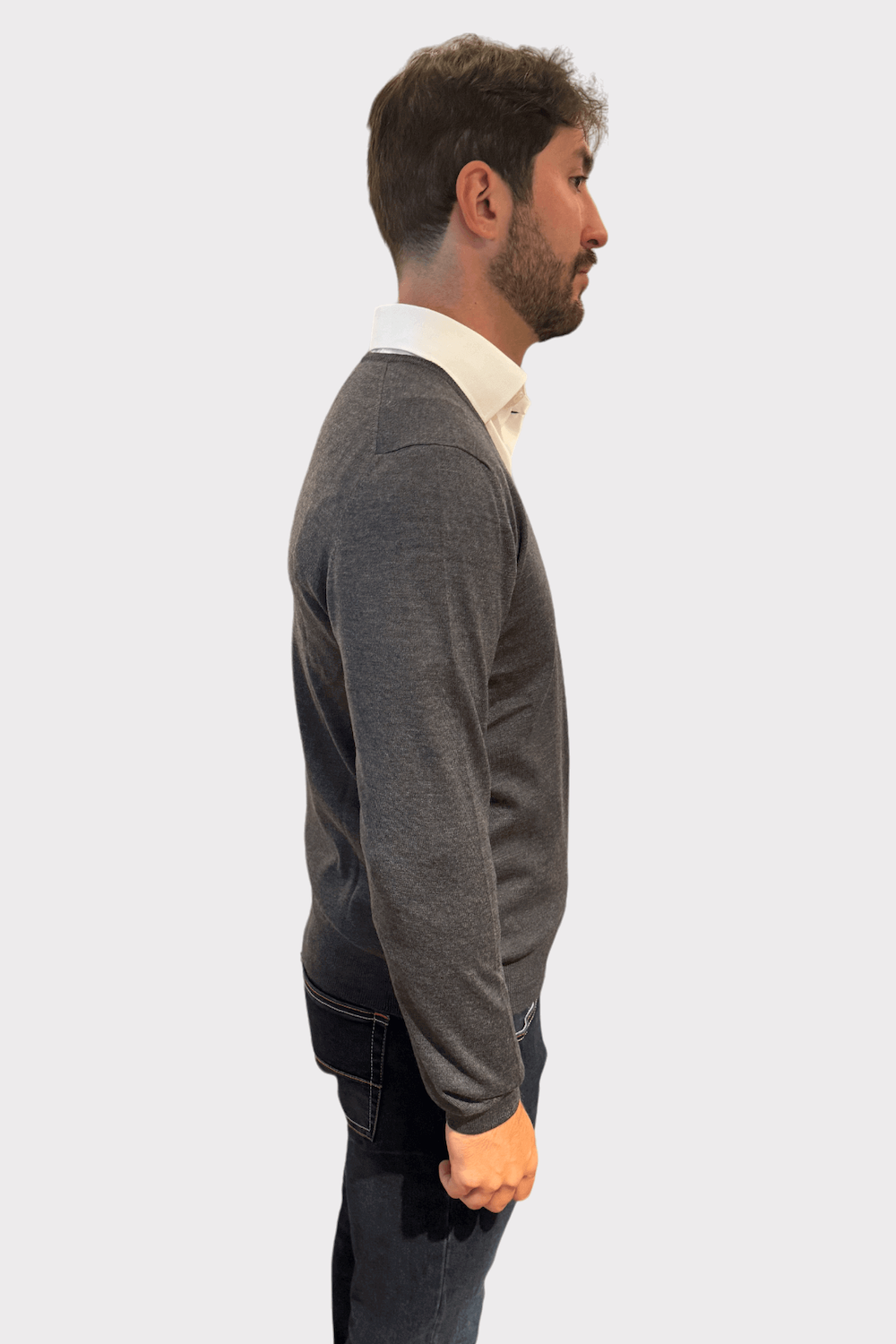 Wool V-neck sweater