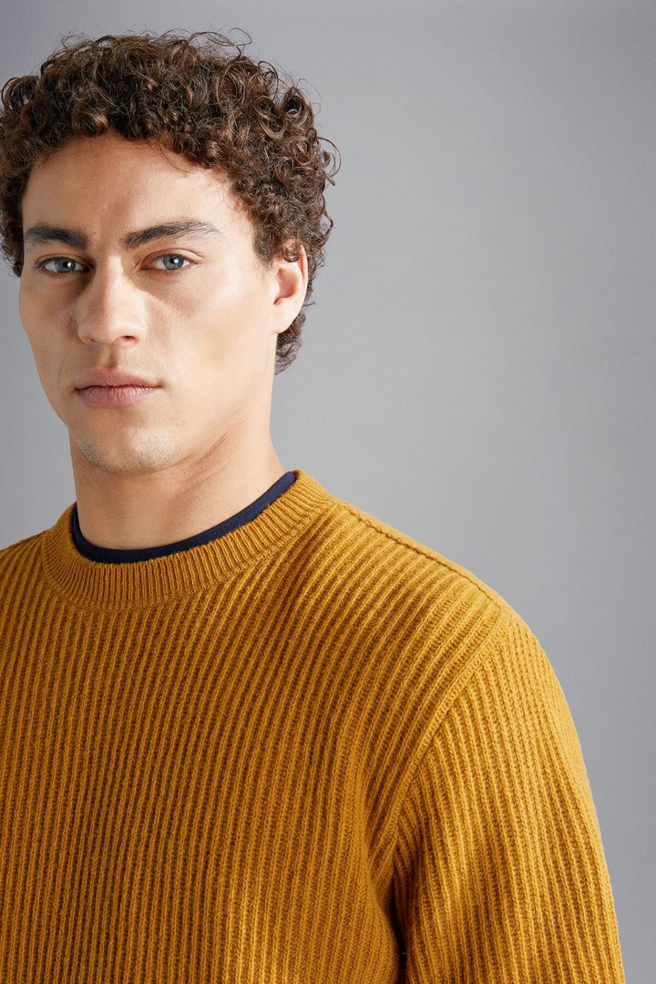 Wool ribbed sweater