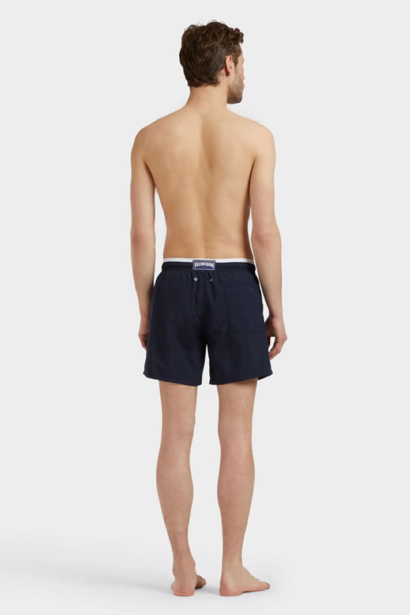 Front view of a solid-color red Vilebrequin men&