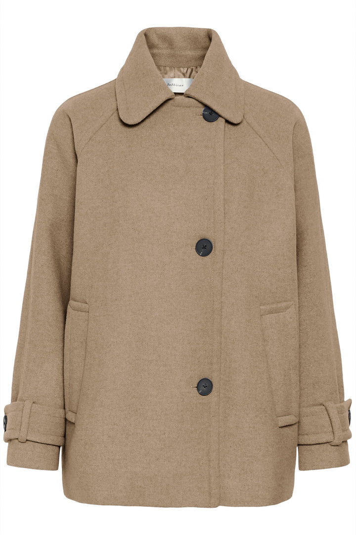 Manteau court Thora Minona ample à col classique pour femme Inwear