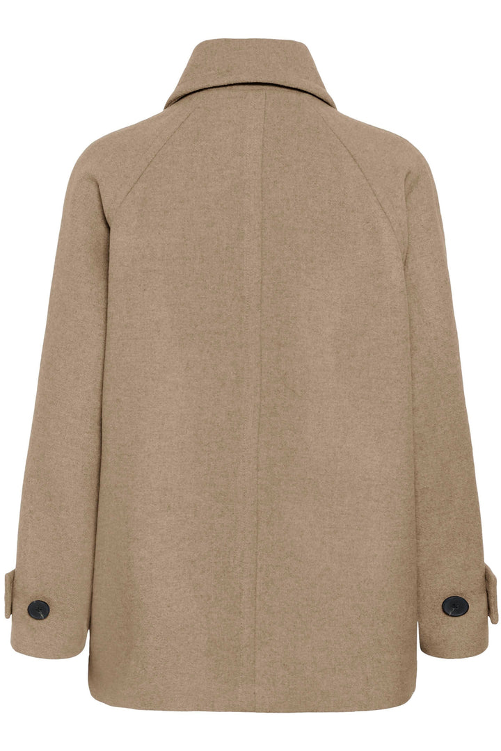 Manteau court à coupe ample et col classique vue de face pour femme Inwear