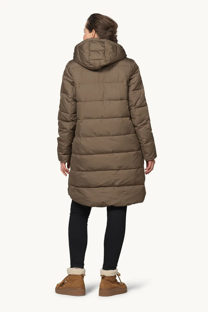 Manteau d’hiver matelassé long à capuchon pour femme Ilse Jacobsen