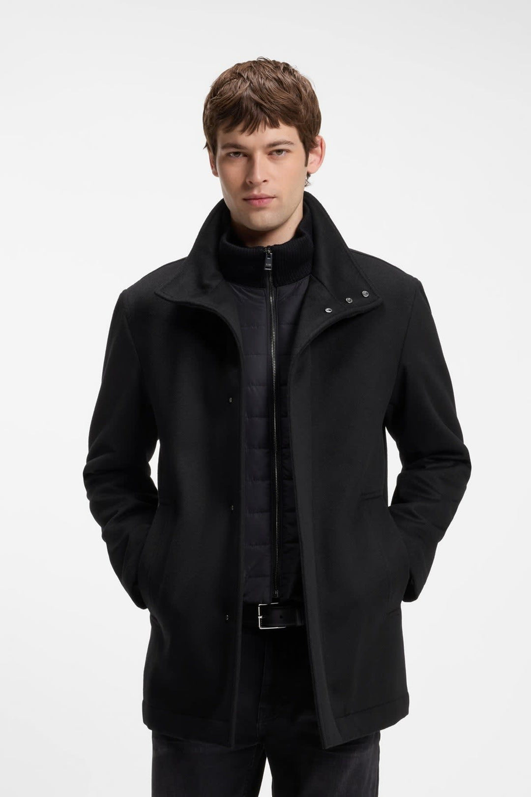 Manteau habillé à col montant pour homme Hugo Boss