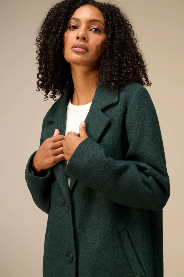 Manteau long à col tailleur pour femme Nile