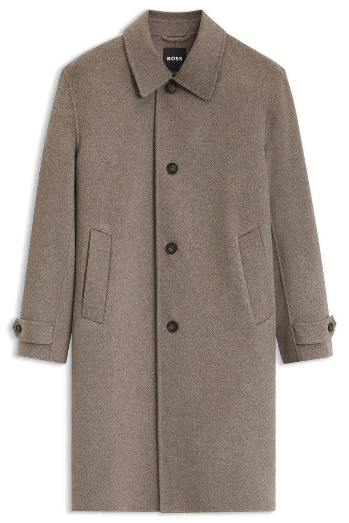 Manteau long classique à boutons pour homme Hugo Boss