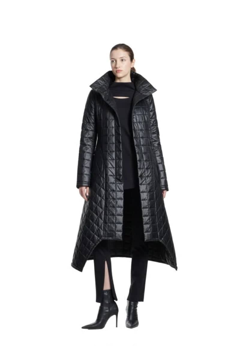 Manteau long Mivo matelassé à coupe asymétrique pour femme xenia