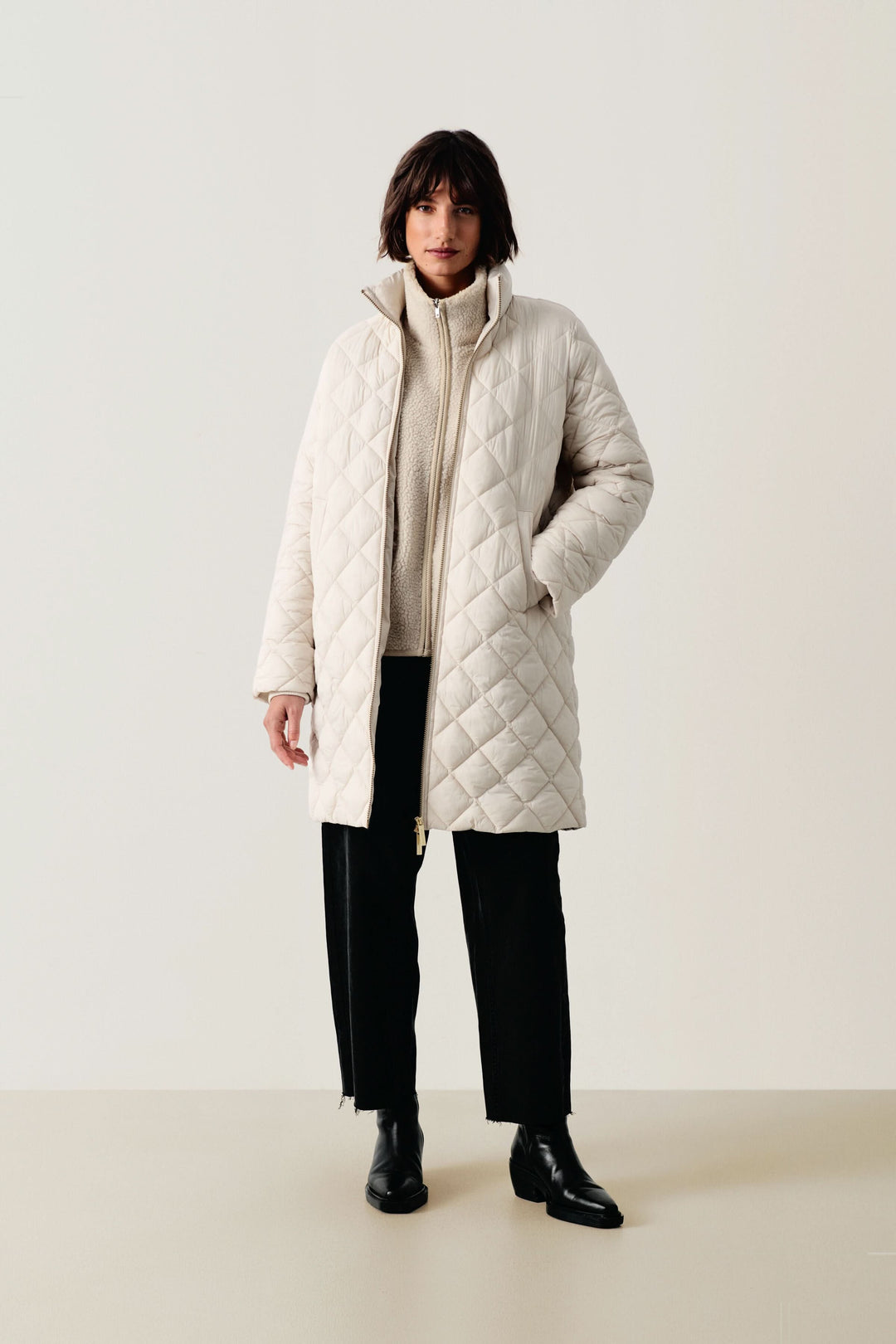 Manteau matelassé long Olilana pour femme Part Two