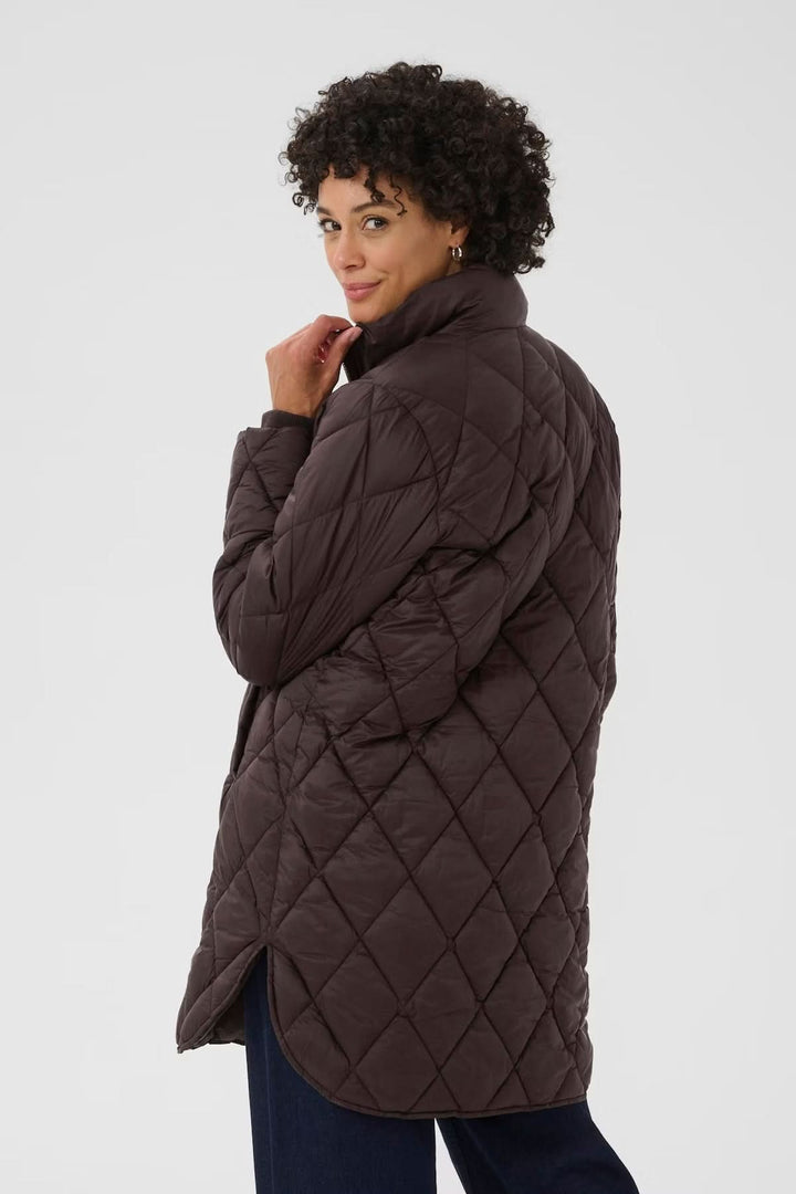 Manteau matelassé à losanges