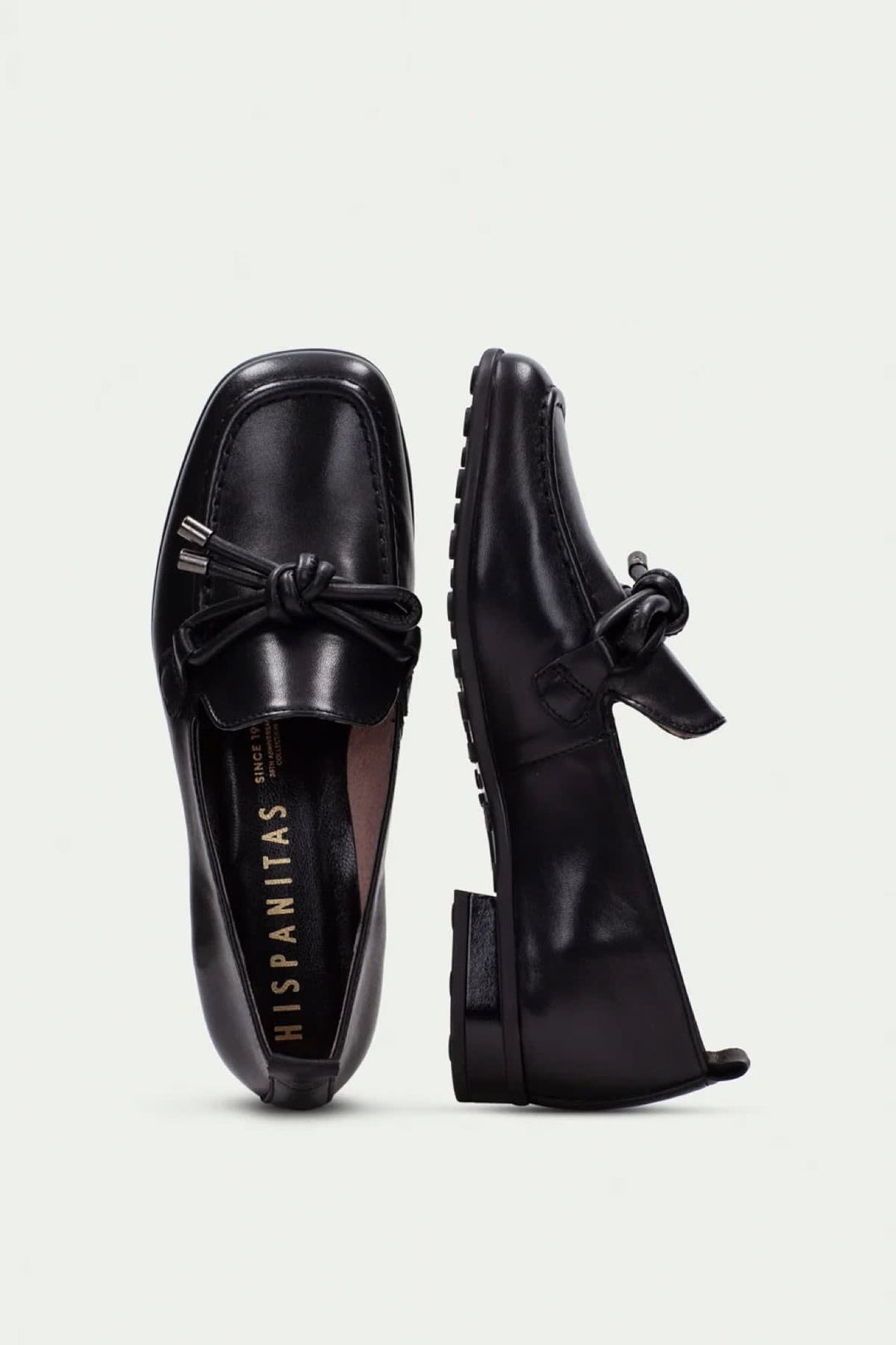 Mocassins Genova en cuir avec détail noué pour femme Hispanitas