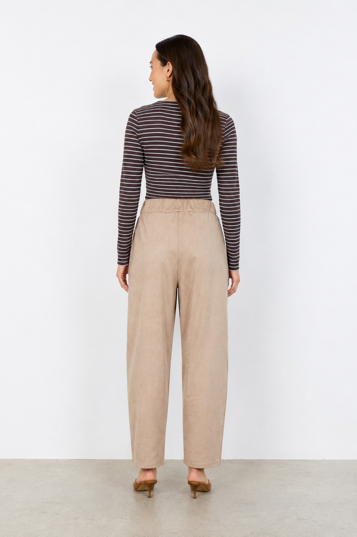 Pantalon Hudda effet suède à ceinture