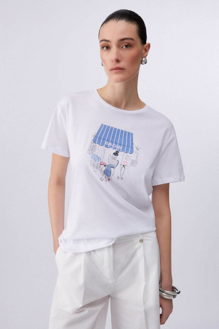 Short-sleeve T-shirt with graphic print