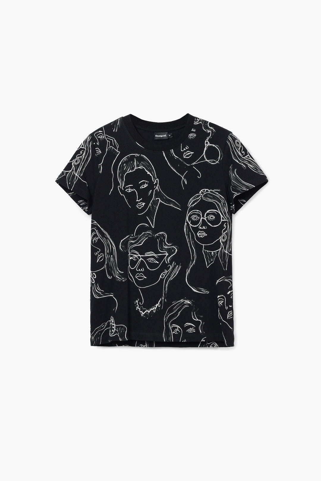 Short sleeve t-shirt with faces