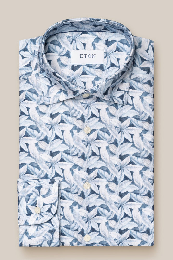 Four-way stretch cotton shirt