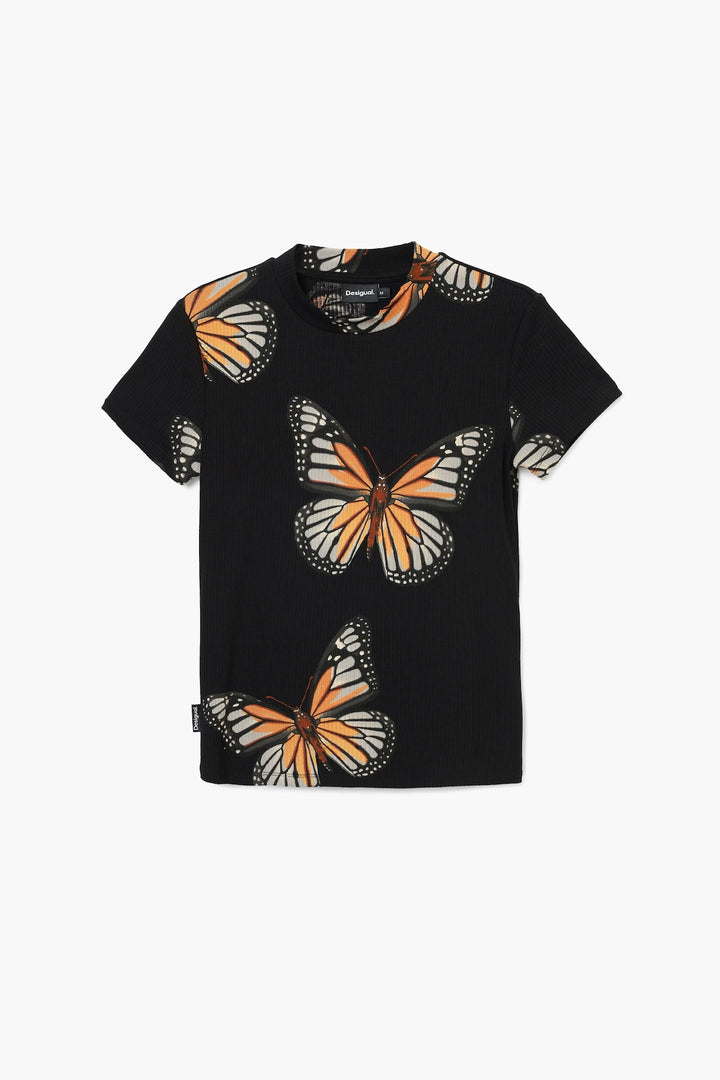 T-shirt à manches courtes avec papillon