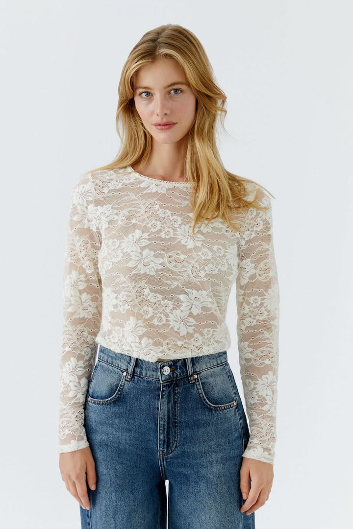 Floral lace top